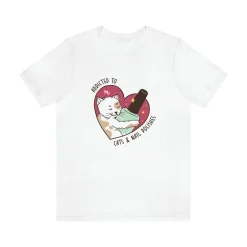 Addicted to Cats and Nail Polishes - Short Sleeve T-shirt