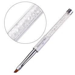 Angled Precision Brush #105- Premium Nail Art Manicure Clean Up Brush Line