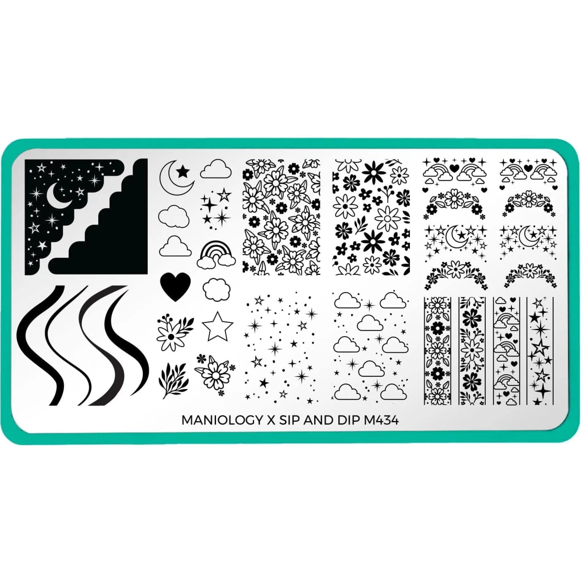 Artist Collaboration: sip_and_dip (M434) - Nail Stamping Plate