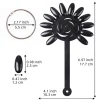 Black Polish Swatch Wheels - Set of 10