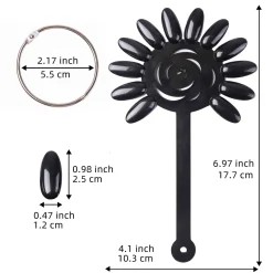 Black Polish Swatch Wheels - Set of 10