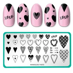 Bleeding Hearts (m272) - Nail Stamping Plate