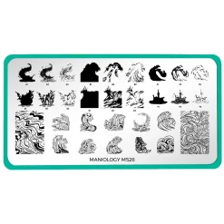 Catching Waves (M526) - Nail Stamping Plate