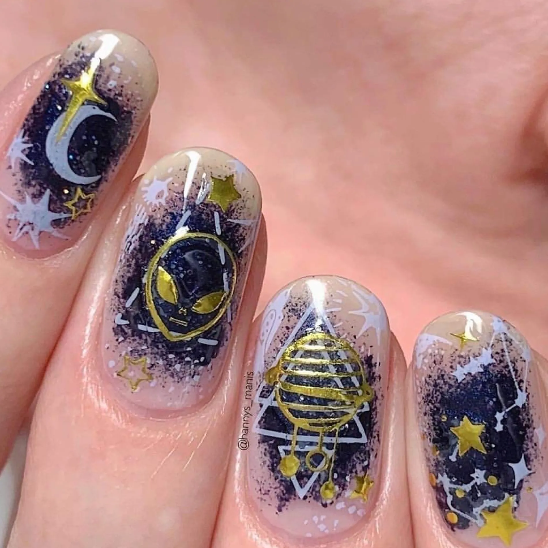 Celestial (B239) - Dark Navy Shimmer Stamping Polish