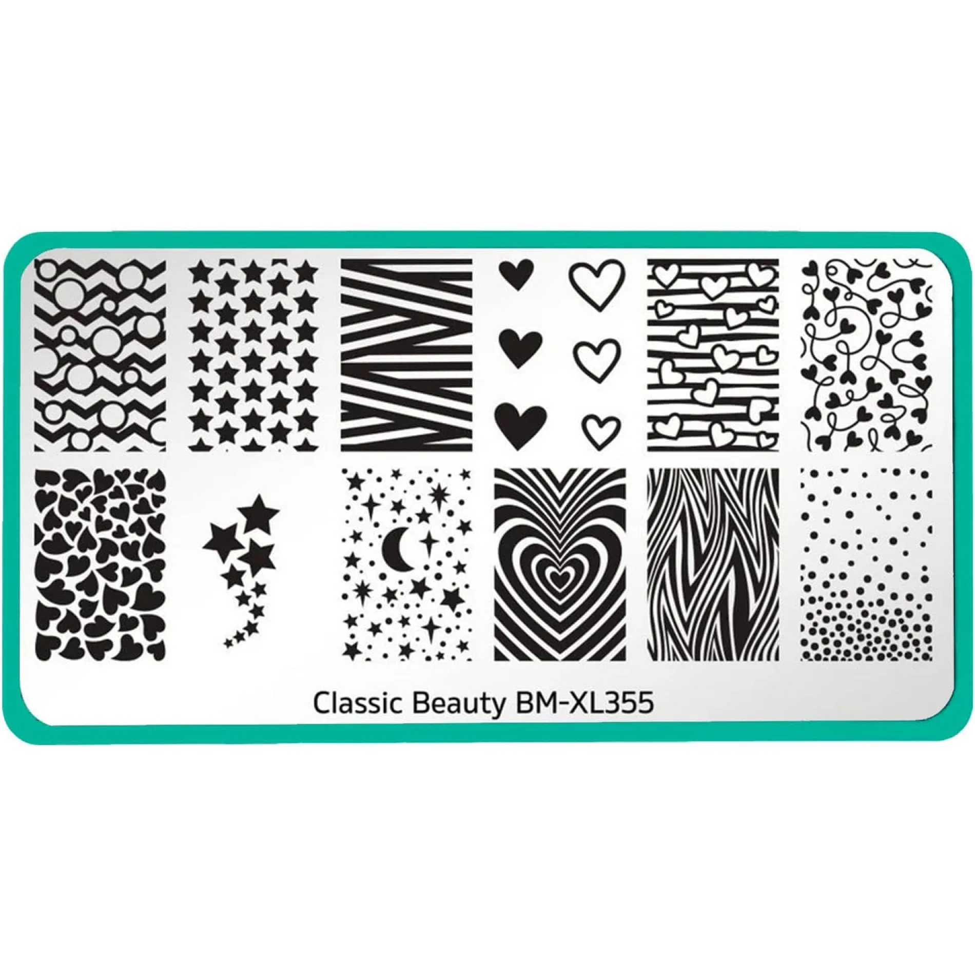 Classic Gradients & Hearts: Set of 3 Nail Stamping Plates