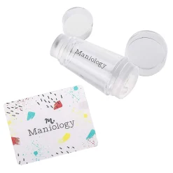 Clear Stamper Collection - Mini Dual Ended Clear Nail Art Stamper + Scraper Card