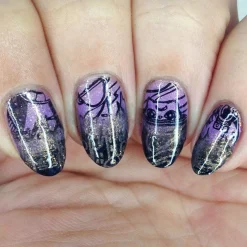 Cosmos (B433) - Pearl Navy Blue Stamping Polish