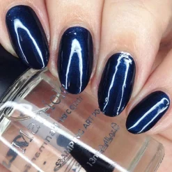Cosmos (B433) - Pearl Navy Blue Stamping Polish