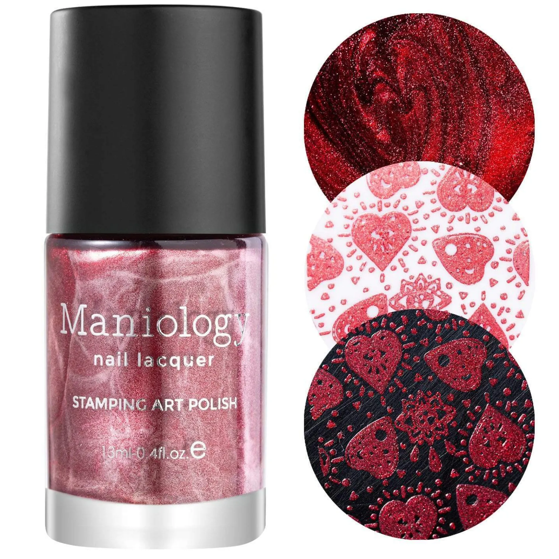Darkest Night: Evil Eye (B308) Metallic Scarlet Red Stamping Polish