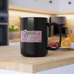 Dead But Nailed It Ceramic Coffee Black Mug 15oz