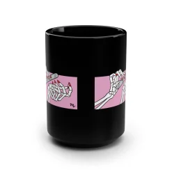 Dead But Nailed It Ceramic Coffee Black Mug 15oz