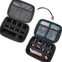 Deluxe Stamping Plates and Polish Holder Case - Jet Black