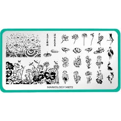 Dreaming Lotus (M672) - Nail Stamping Plate