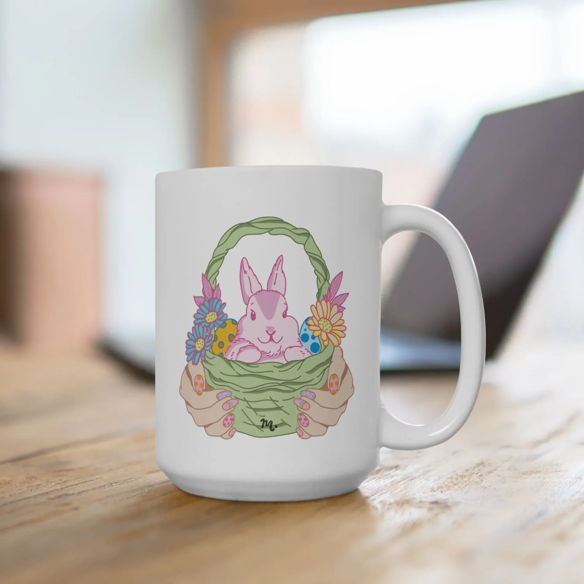 Easter Bunny Ceramic Coffee Mug 15oz