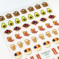 Egghead Cafe x Maniology - Morning Munchies Nail Art Sticker