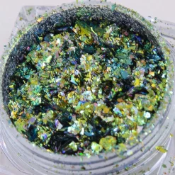 Flashy (NA037) - Green Iridescent Flakies