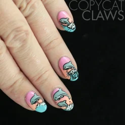 Flippin Dolphins (M502) - Nail Stamping Plate