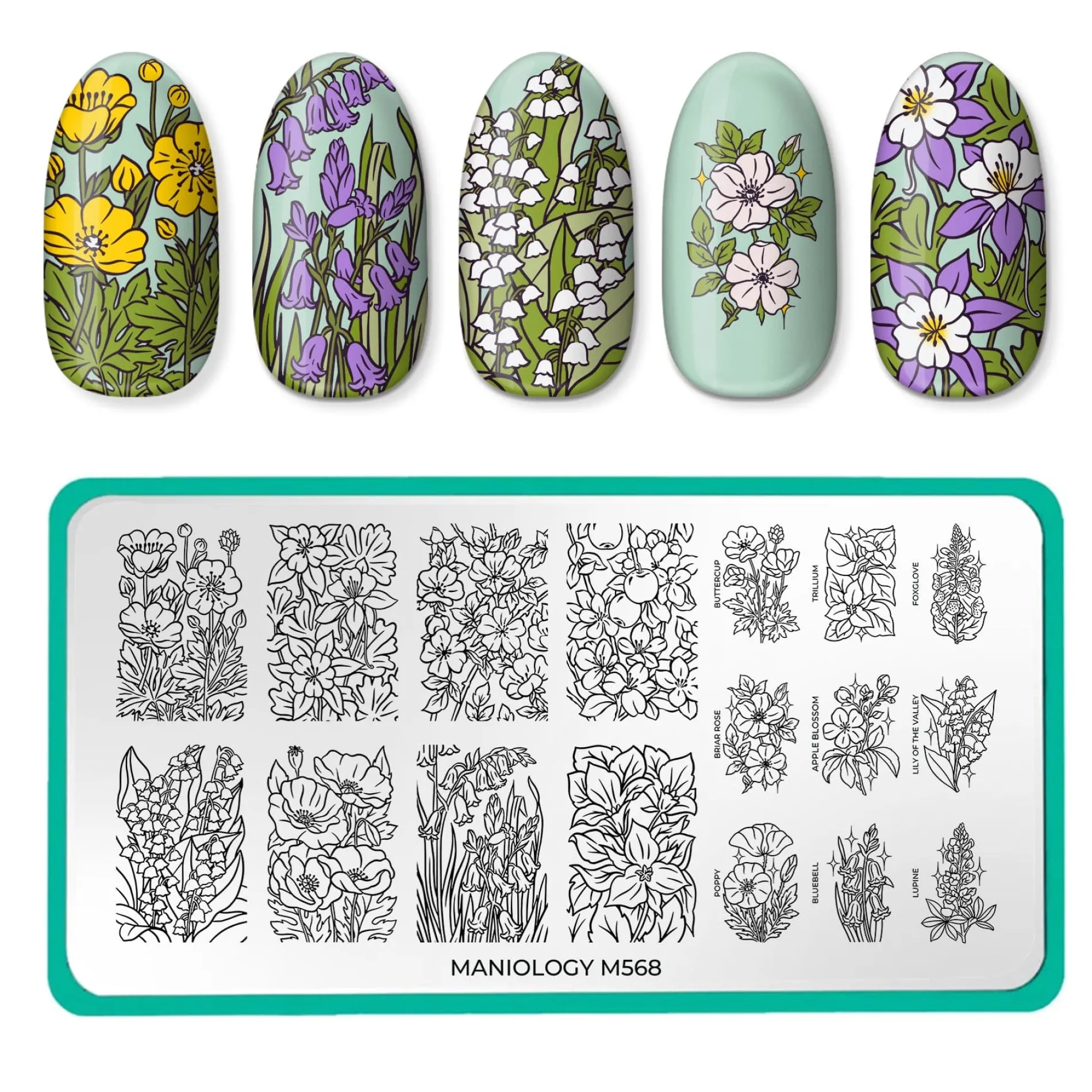 Floral Fantasy (M568) - Nail Stamping Plate