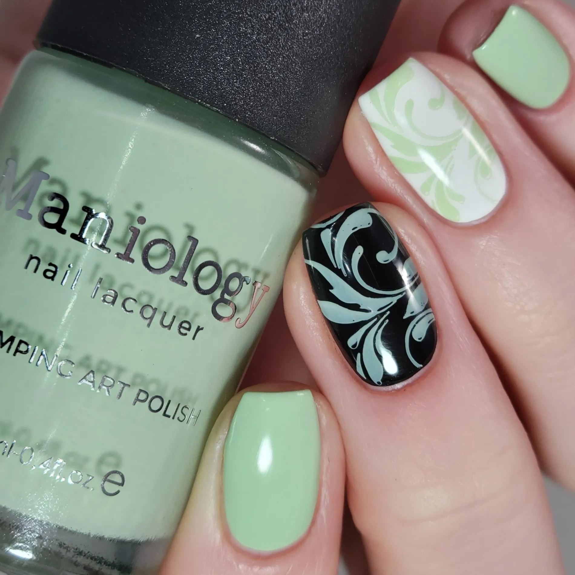 Forager: Pasture (B416) - Pale Mint Green Cream Stamping Polish