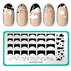 French Cloudscape (M403) - Nail Stamping Plate