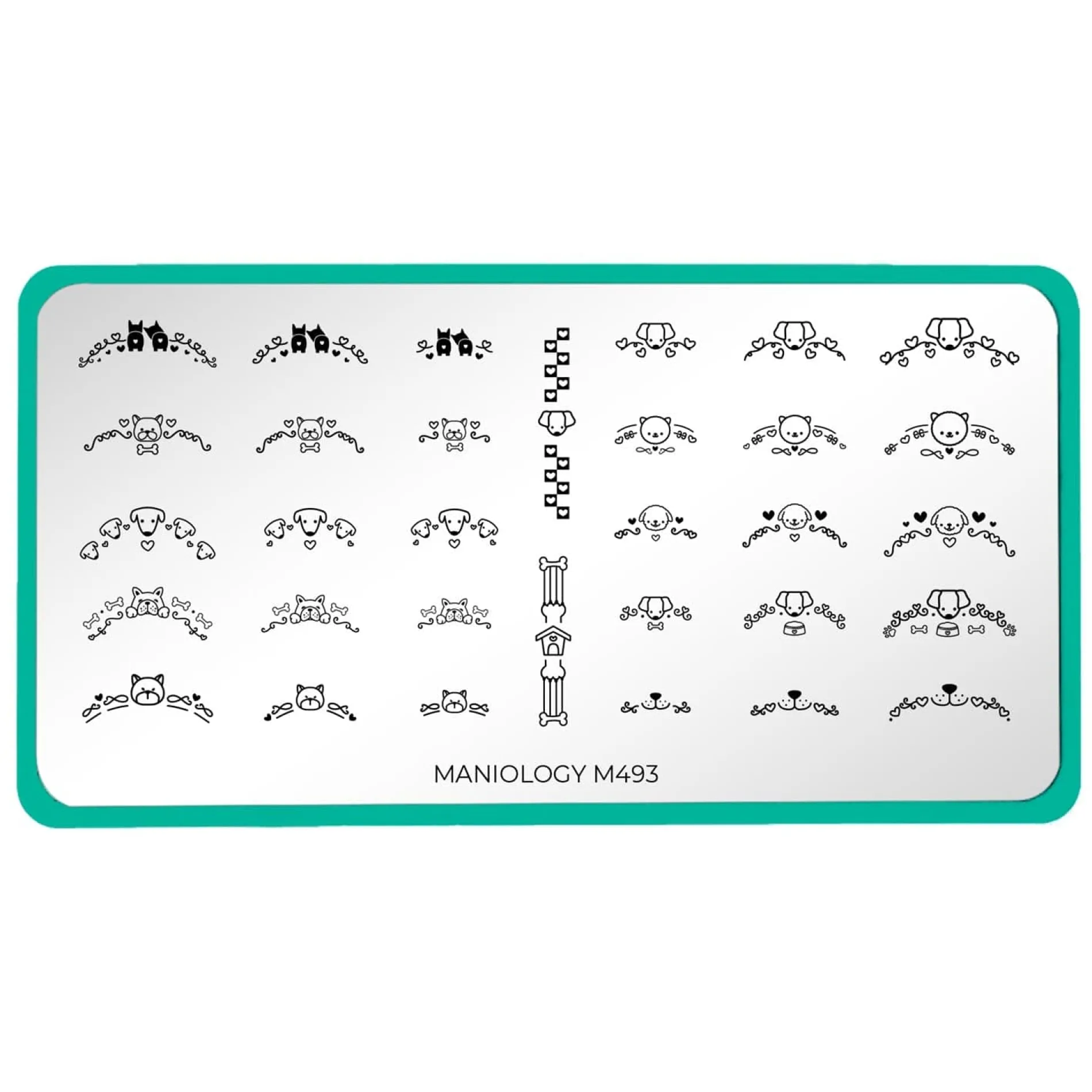 Frenchy Pups (M493) - Nail Stamping Plate