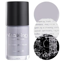 Front Page (B462) - Cream Gray Stamping Polish