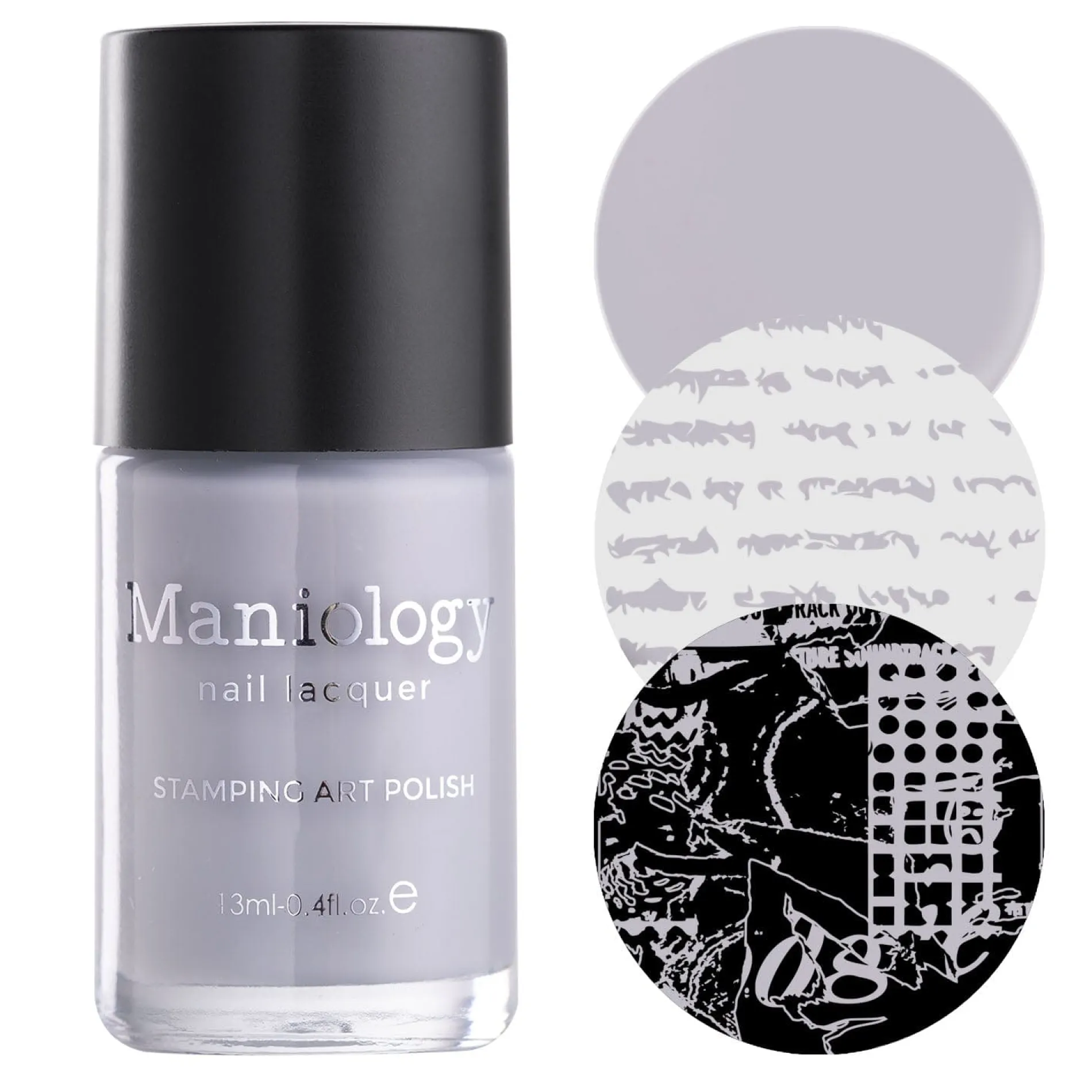 Front Page (B462) - Cream Gray Stamping Polish