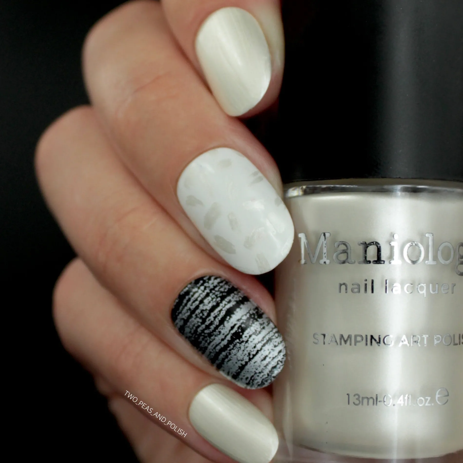 Frozen (B316) Metallic Pearl White Stamping Polish