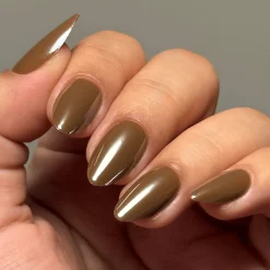 Glazed Cocoa Press On Nails - Short Almond