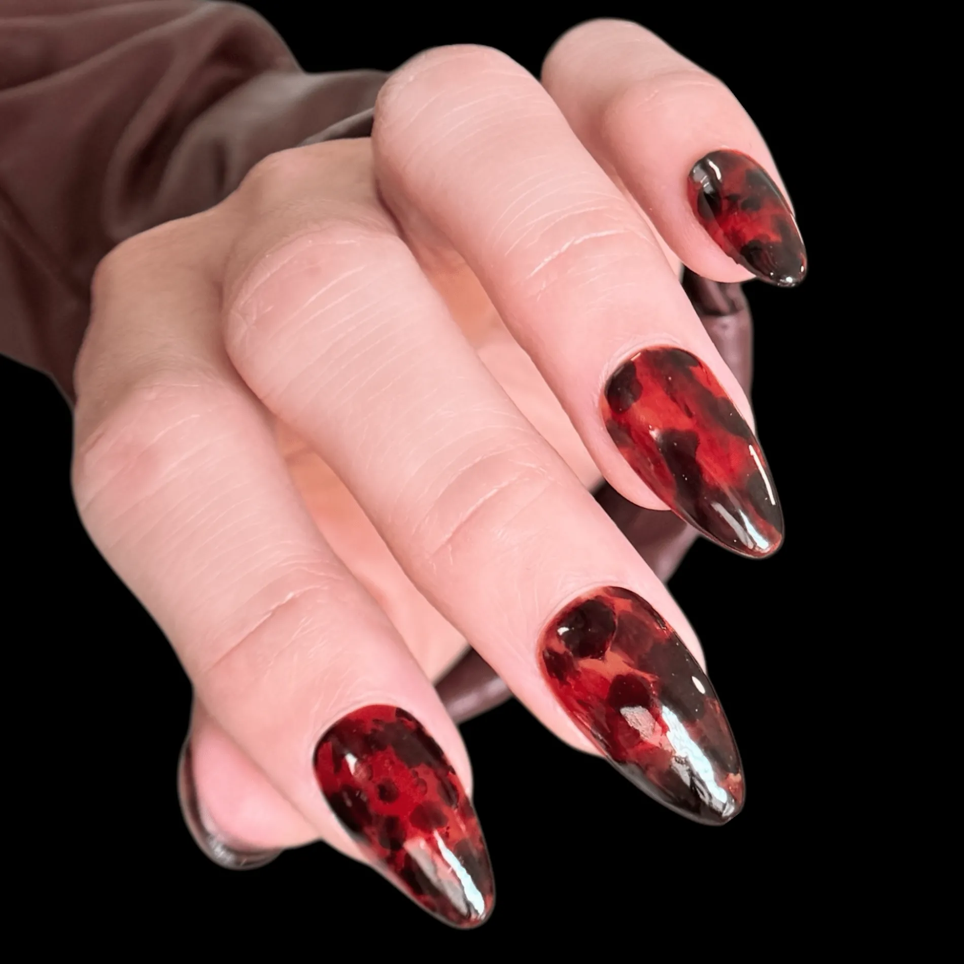 Gloss & Grain: Burnt Umber (P185) - Dark Brown Sheer Tint Nail Polish