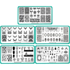Gothic Halloween (M513-M517) - Set of 5 Nail Stamping Plates