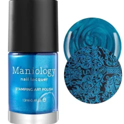 Grimm's Nightfall: Glass Slipper (B224) - Blue Metallic Stamping Polish