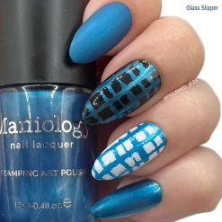 Grimm's Nightfall: Glass Slipper (B224) - Blue Metallic Stamping Polish