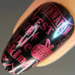 Harvest Hues: Cinnamon Spark (B531) - Red Metallic Stamping Polish