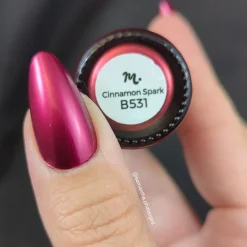 Harvest Hues: Cinnamon Spark (B531) - Red Metallic Stamping Polish