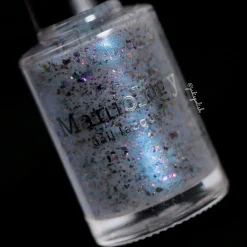 Harvest Moon: Mist (P120) - Sheer Light Blue w/ Purple Gold Iridescent Flakies Nail Polish