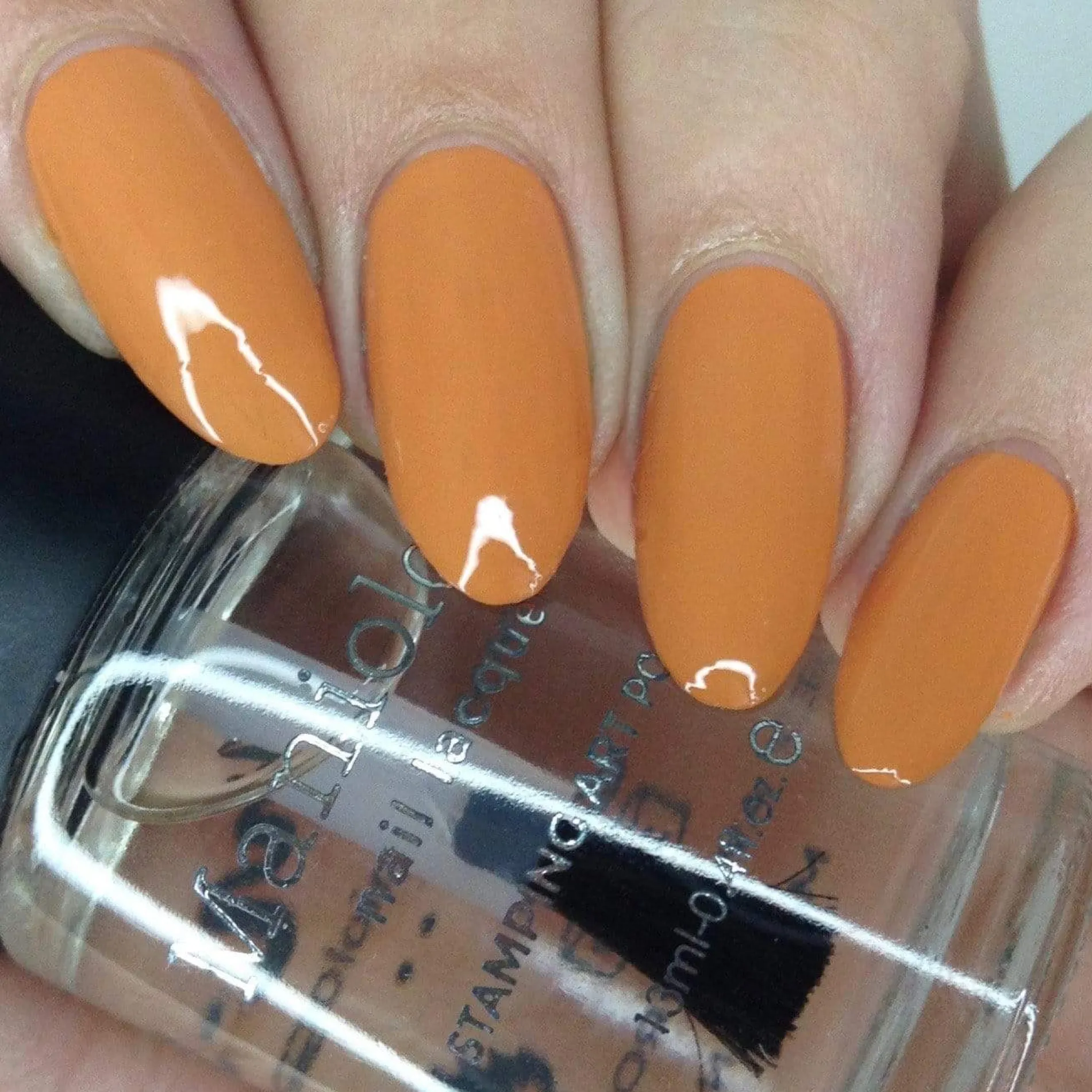 Hatha (B398) - Cream Orange Stamping Polish