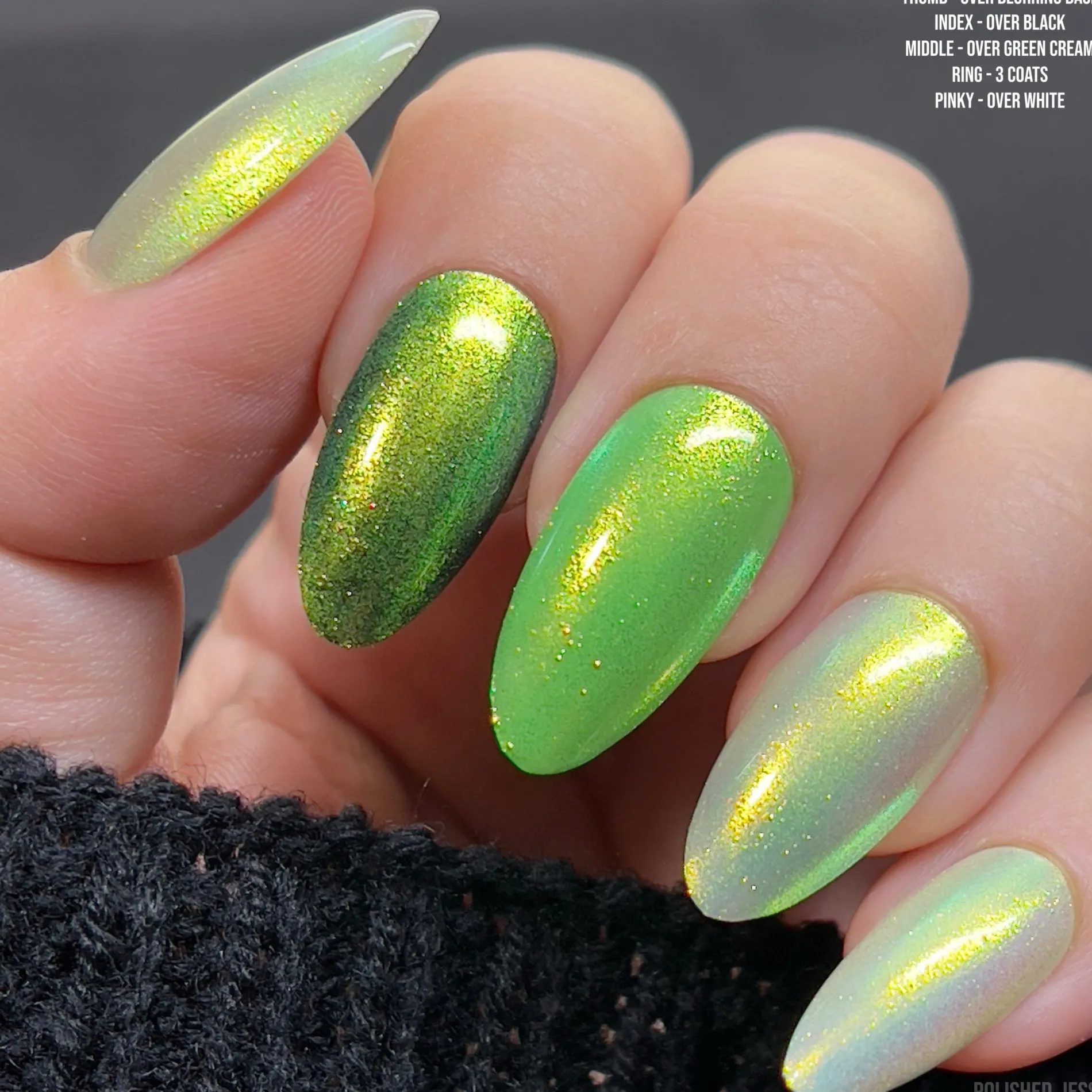 High Tide: Kelp Forest (P166) - Green Shimmering Jellies Nail Polish