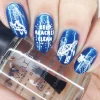 Kai (B430) - Blue Metallic Stamping Polish