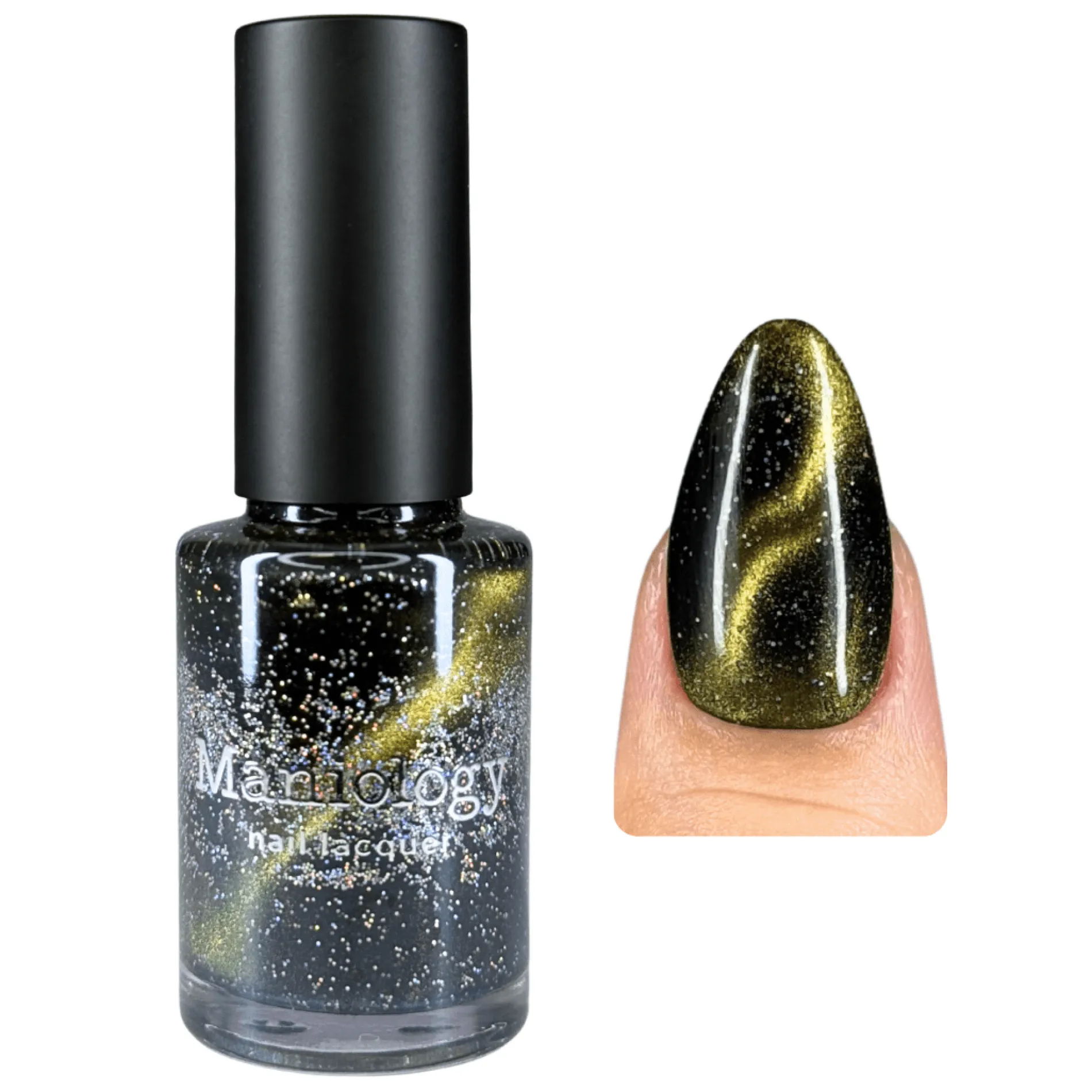 Lost in Space: Alien Energy (P189) - Green Gold Magnetic Nail Polish