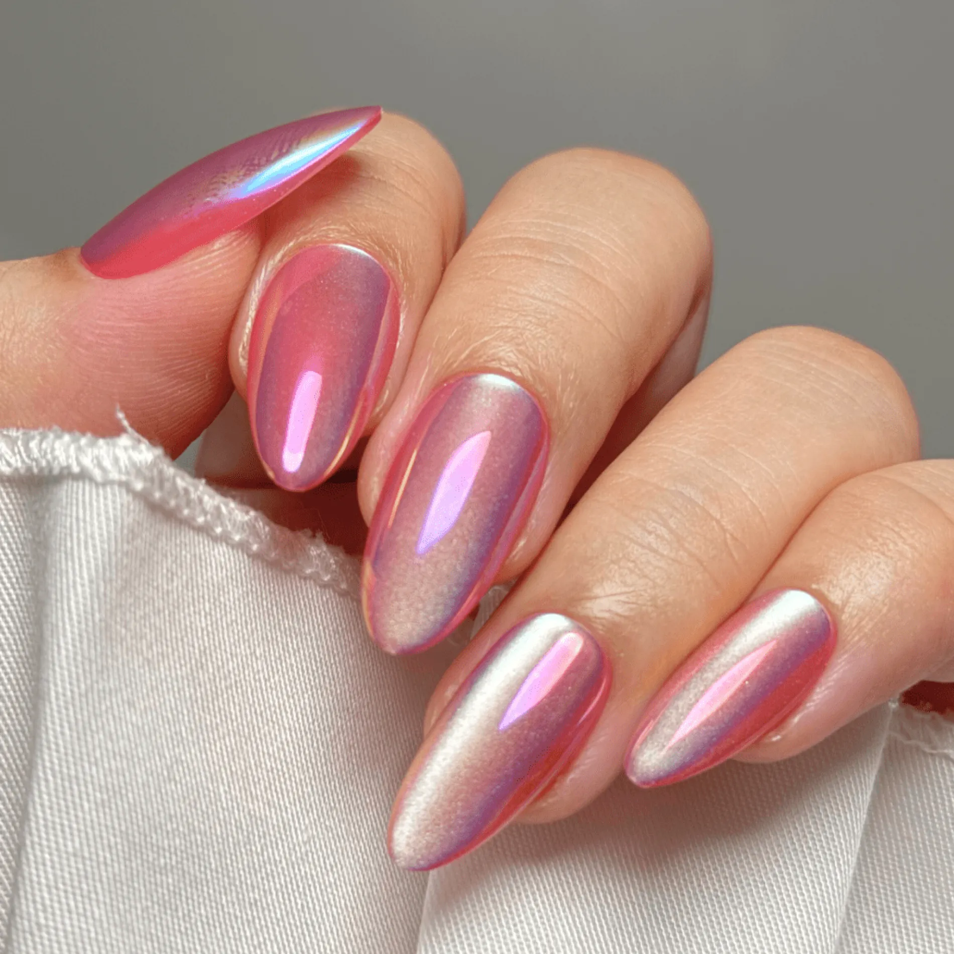Magnetic Angel Press On Nails - Medium Almond