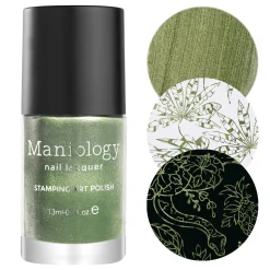 Mangrove (B438) - Metallic Green Stamping Polish
