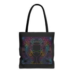 Maniology Rainbow Black Tote Bag