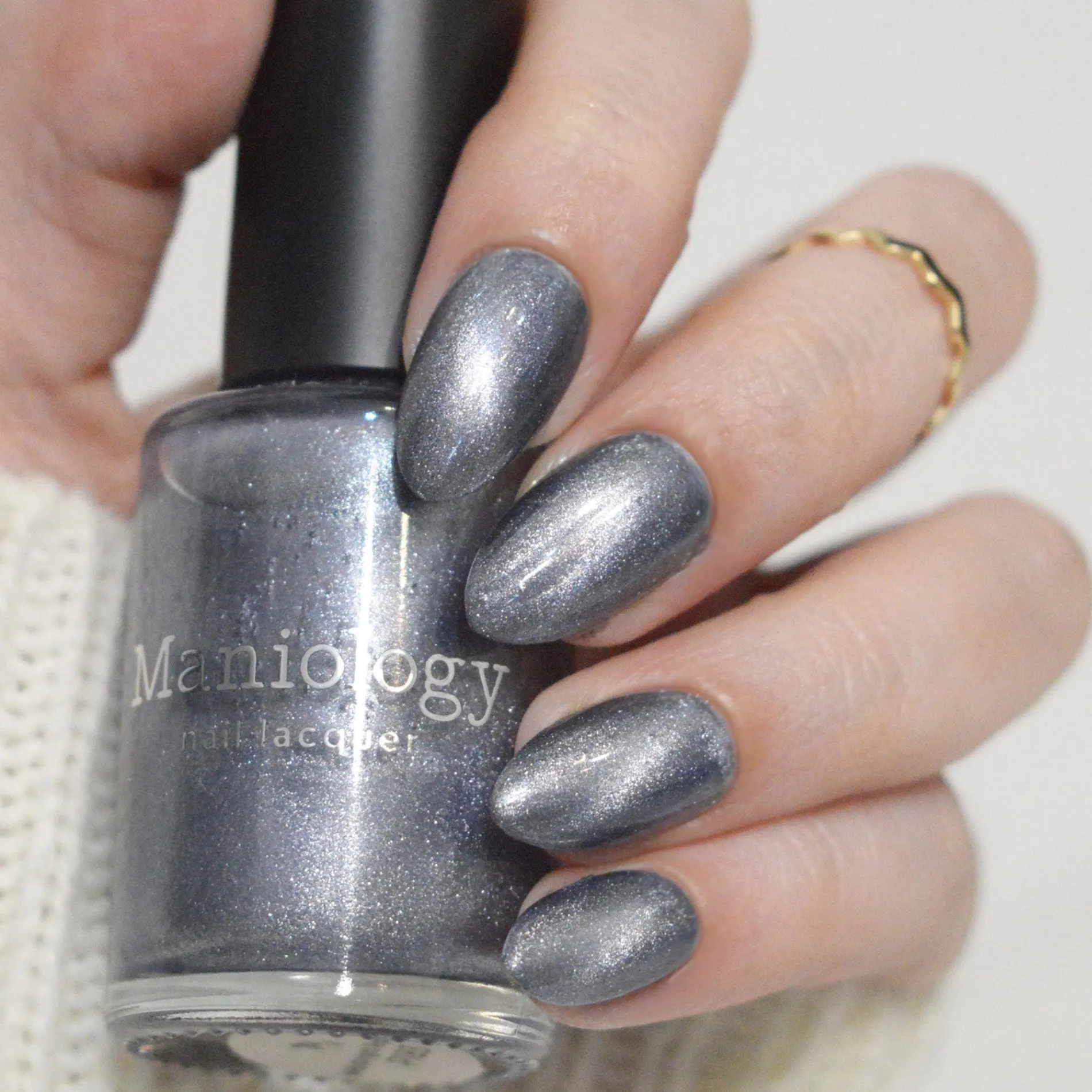 Mermaid Mirage: Midnight Riptide (P183) - Dusty Periwinkle Magnetic Nail Polish