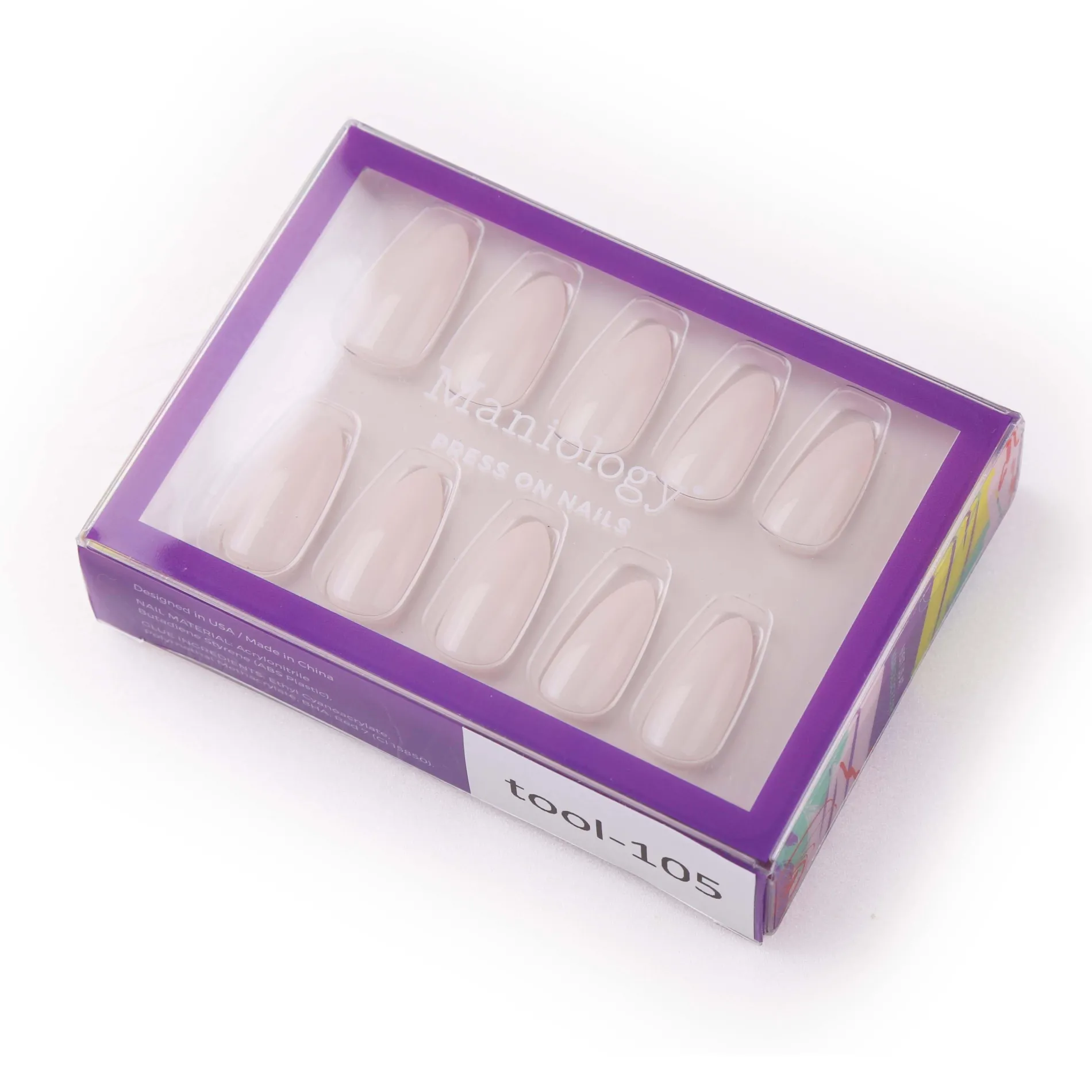 Milk Press On Nails - Medium Almond