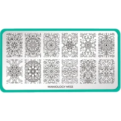 Mystic Woods: Earthly Medallions/Nature's Kaleidescope (m133) - Nail Stamping Plate