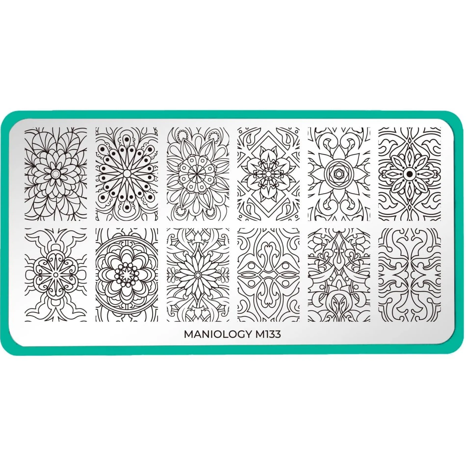 Mystic Woods: Earthly Medallions/Nature's Kaleidescope (m133) - Nail Stamping Plate