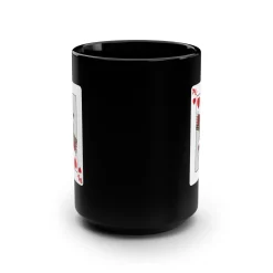 Nail Queen of Hearts Ceramic Coffee Black Mug 15oz