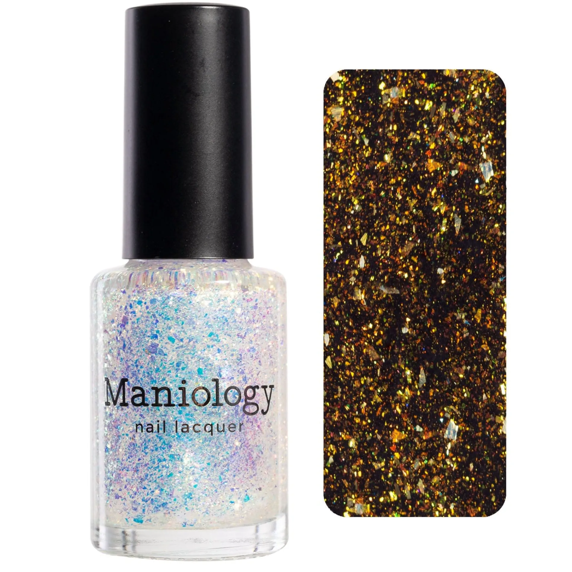 Ocean Crush: Sea Glass (P149) - Iridescent Gold/Silver Jelly Flakies Nail Polish