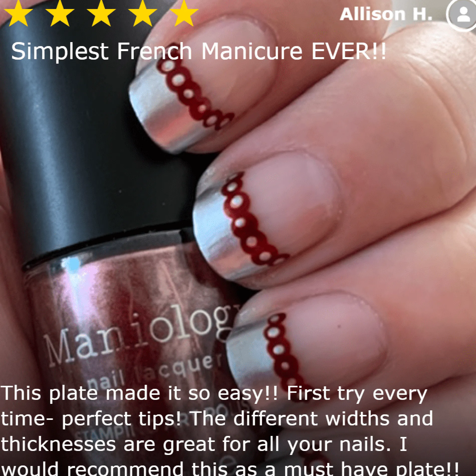 Pardon my French Stamping Bundle - 1 Plate, 2 Stamping Polishes, 1 Smudge Free Top Coat, Stamper & Scraper